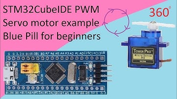 77. STM32CubeIDE FS90R Continues Servo Motor. PWM with STM32F103C8T6