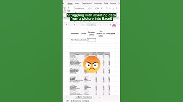 Import Data from Image in Excel... #viralshorts #excelshorts