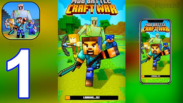 Mob Battle: Craft War - Gameplay Walkthrough Part 1 Tutorial Mob Mine Army War Commander (Android)