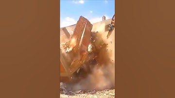 Great Building Demolition #shorts #youtubeshorts #viralvideo #excavator