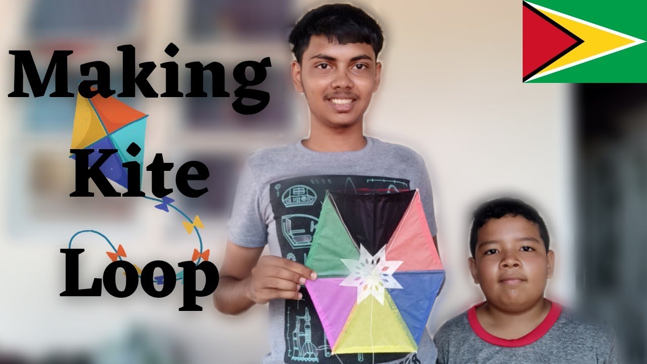 Making a loop for a singing engine Kite Guyana Kite Making/Flying (2022) YouTube