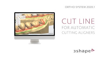 Cut line for automatic cutting the aligners in 3Shape Clear Aligner Studio