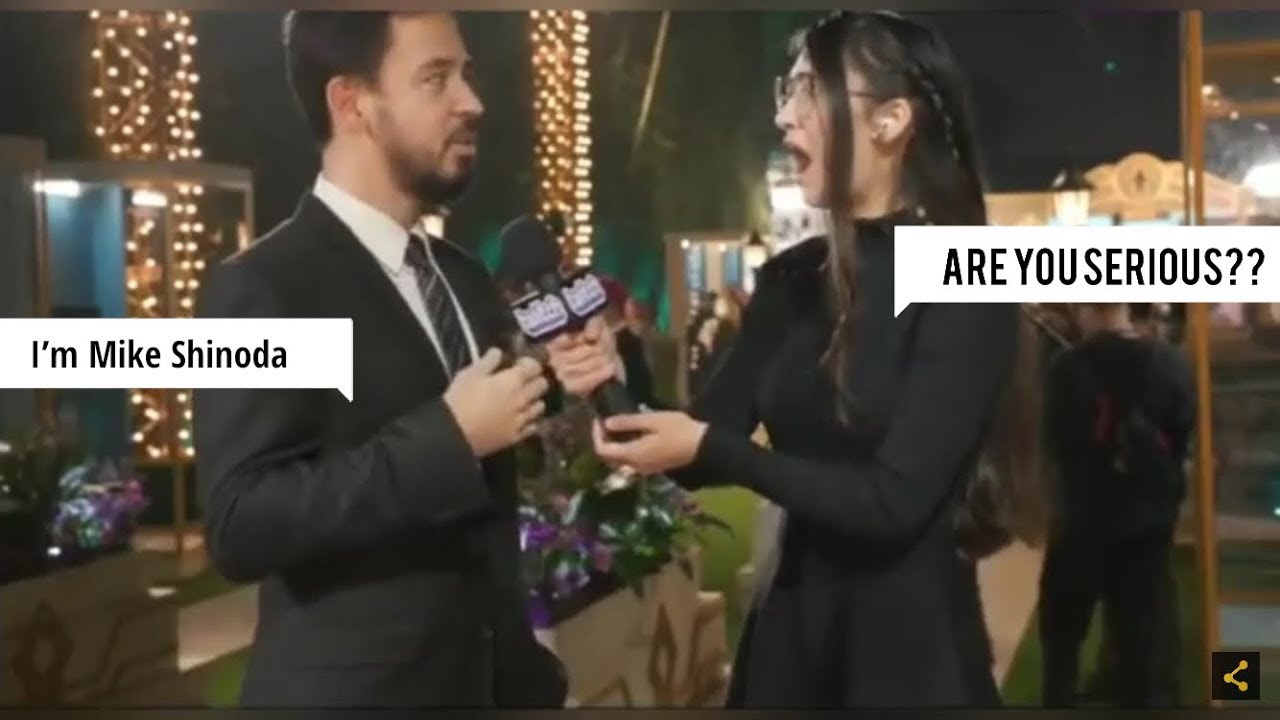 This girl realized too late that the man in front of her was Mike Shinoda (Linkin Park) 😱😱😱