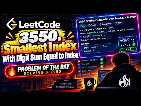 Leetcode 3550 - Smallest Index With Digit Sum Equal to Index | LeetCode POTD | Explained in Tamil