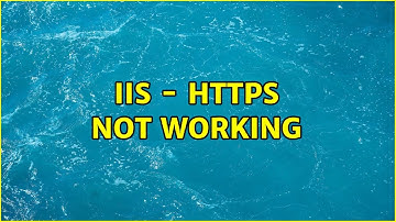 IIS - https not working