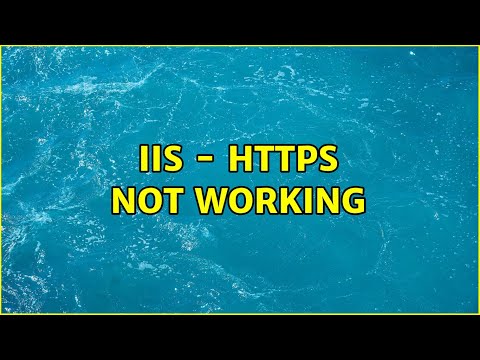 IIS - https not working
