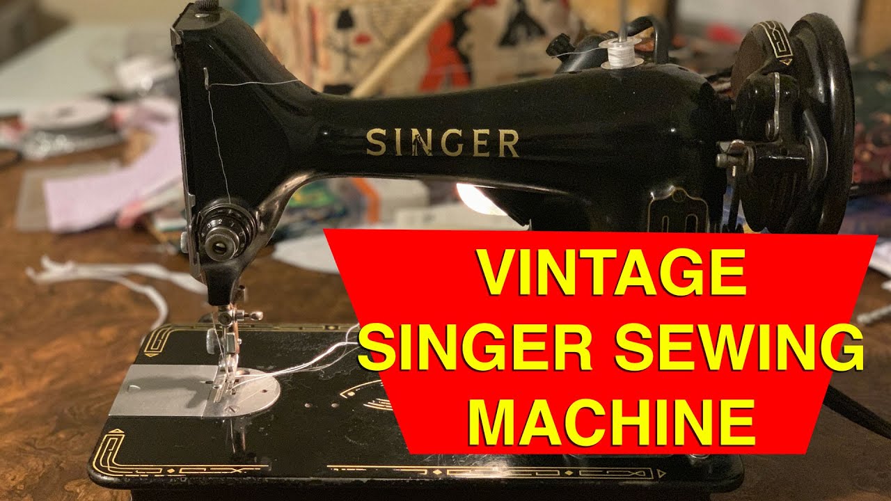 How to Thread a Vintage Singer Sewing Machine 1920s 1930s 1940s
