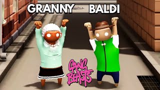 GRANNY AND BALDI ARE BEST TEAMMATES in GANG BEASTS screenshot 4