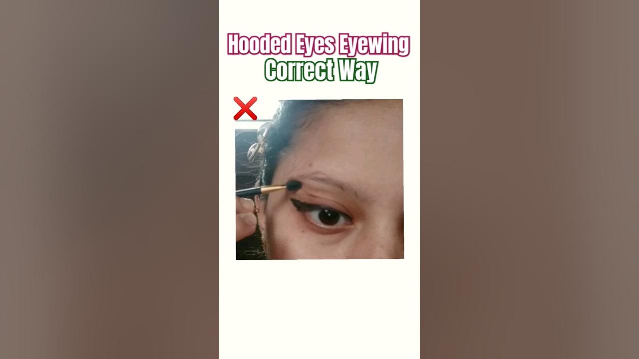 Hooded Eye Wing Correct Way🎀#hacks #makeup #eyeliner #eyemakeuptutorial ...
