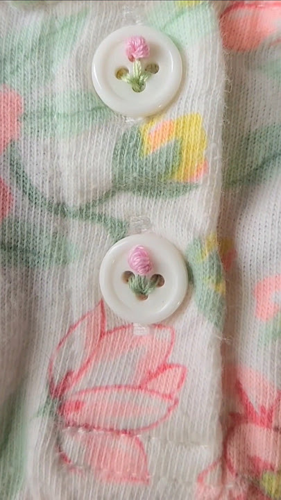 How to sew a flower on a button