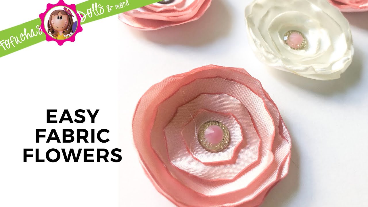 Easy DIY Fabric Flowers Rosettes YouTube