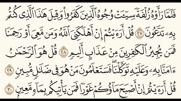 سورة الملك (٢٧-٣٠) للشيخ المقرئ عبدالقادر العثمان ..