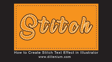 Illustrator Text Effect Tutorial -  Stitch Style
