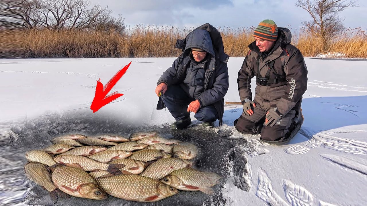 видео про рыбалку зимой на карася