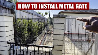 How to install metal gate & railing to block wall JIMBO'S GARAGE