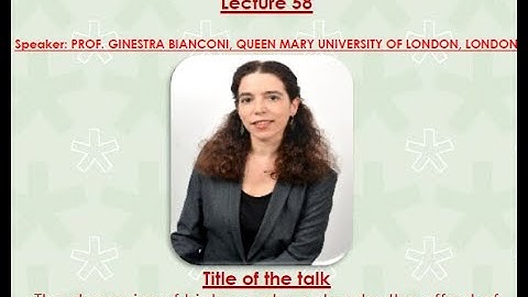 Lecture 58 - The dynamics of higher order networks the effect of topology -Prof. Ginestra Bianconi