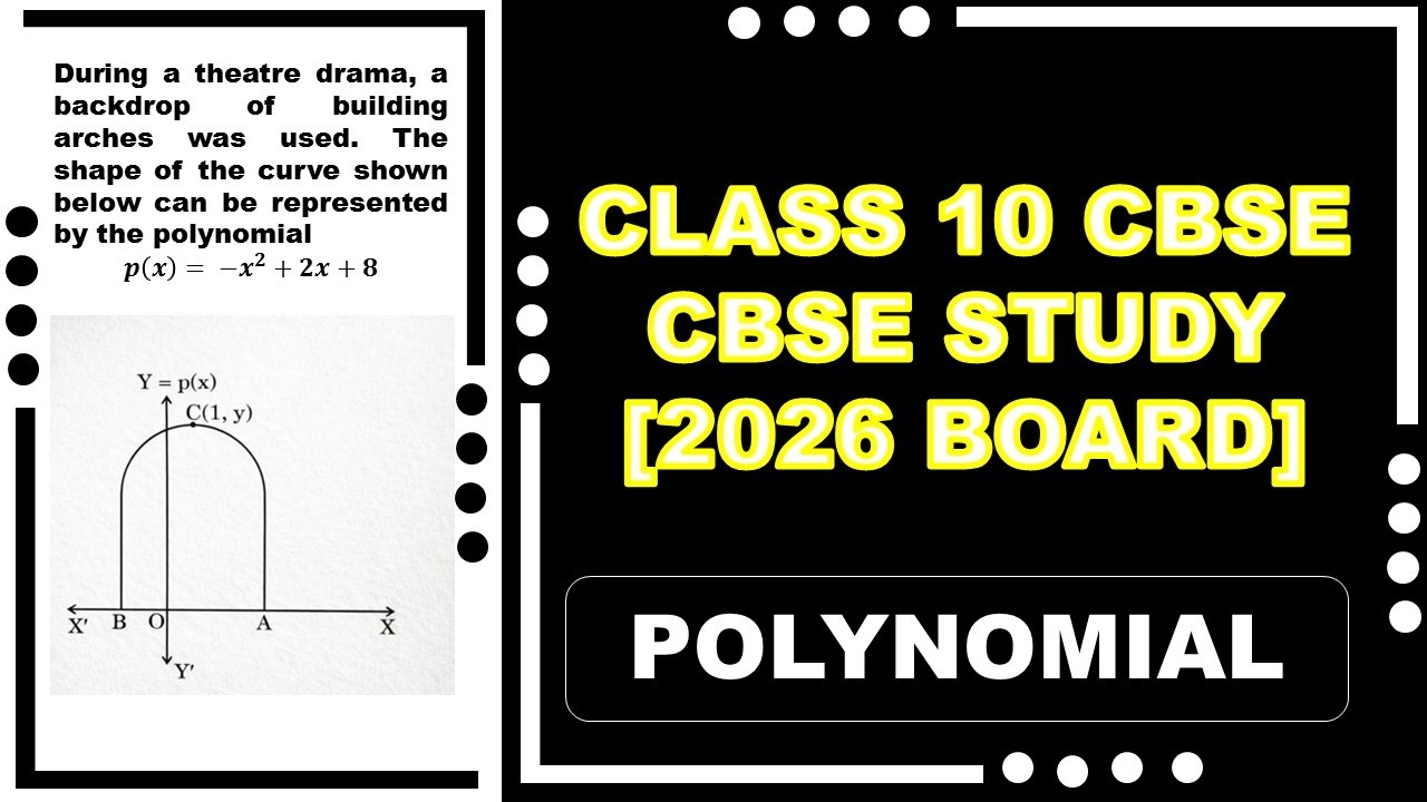 Class 10 CBSE Case study | 2026 Board Exam | Building Arch case | Polynomial p(x) = x² + 2x + 8