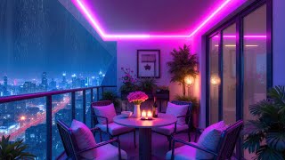Late Night Balcony Lofi Hip Hop 🎧 Rain and Lofi Music for Sleep, Study and Relaxation screenshot 5