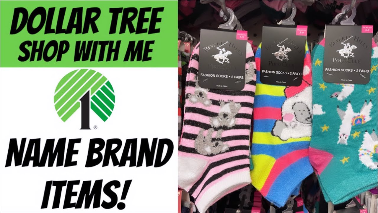 DOLLAR TREE SHOP WITH ME 2021 | BRAND NAME SOCKS | WHATS NEW AT THE ...