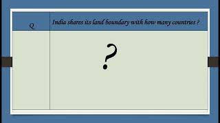 Land boundaries of India. How many countries share a land border with India?