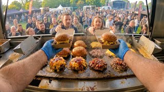 POV: Late Night Rush Hour in My Burger Trailer | Making Smash Burgers 🍔🔥