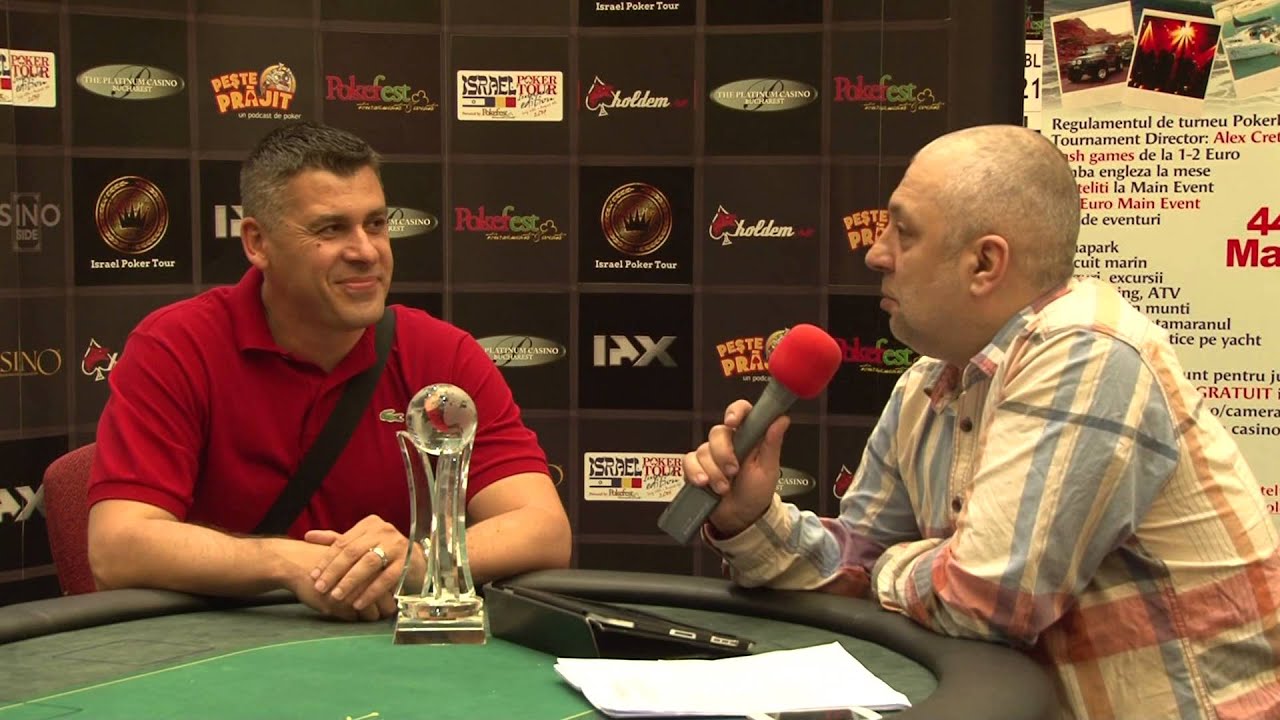 Cosmin Campeanu - Interviu masa finala PokerFest Israel Poker Tour Summer Edtion play poker card game
