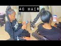 How to: High sleek braided ponytail on 4c textured hair | 31 days of hair| Day 8