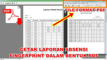 Cara Cetak Laporan Absensi Fingerprint Solution Dalam Bentuk PDF
