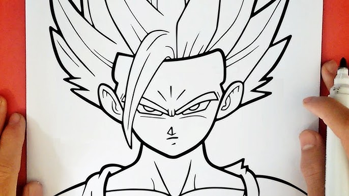 COMO DESENHAR A NOVA TRANSFORMAÇÃO / GOHAN BEAST DE DRAGON BALL 