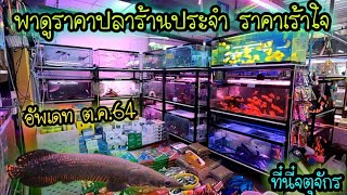 พาดูราคาปลาร้านประจำ ต.ค.64 ที่นี่จตุจักร .. ราคาเร้าๆ ช่อนอเมซอน นกแก้ว เรดเทล ไทเกอร์ บีเซีย บลาๆ
