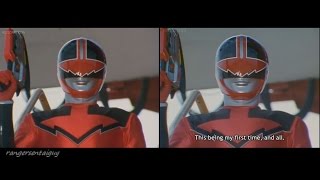 Power Rangers Time Force Quantum Ranger First Appearance Split Screen (PR and Sentai version)