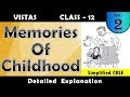 Memories of Childhood - We Too are Human Beings | Vistas  Chapter - 8  Part - 2 | in Hindi