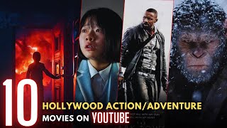 Top 10 Best Hollywood Action/Adventure Movies on YouTube in Hindi | New Hollywood Movies on YouTube