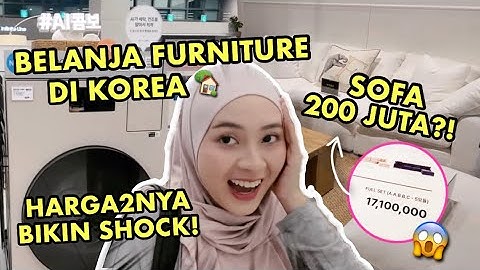 BELANJA FURNITURE RUMAH BARU DI KOREA 🏡🇰🇷 HARGANYA BIKIN SHOCK 🤣 BISA SEWA MESIN CUCI?? 😱