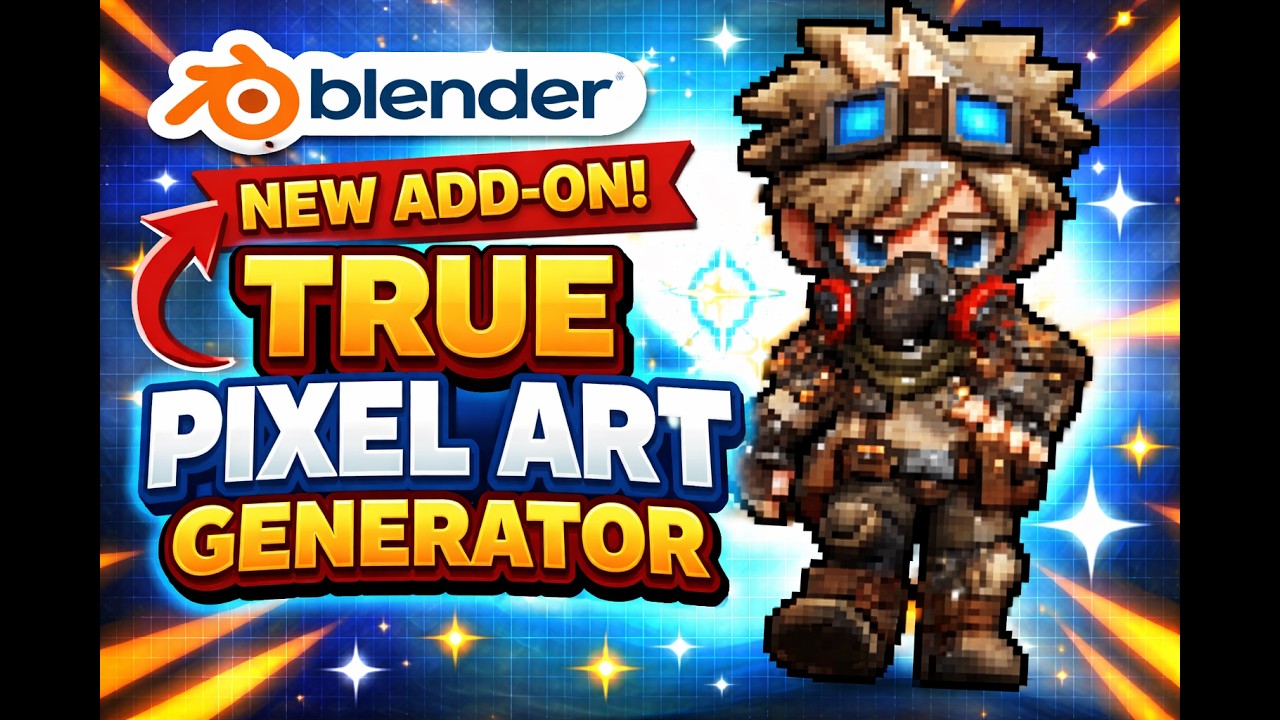 How to Turn 3D Models into 2D Pixel Art Sprite Sheets in Blender - YouTube