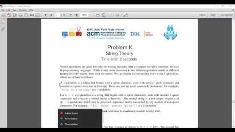 ICPC2016 Solution Problem K String Theory Part1