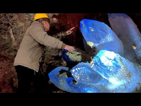 huge-sapphires-appear-in-the-cave!-glittering-in-ancient-rock-formations