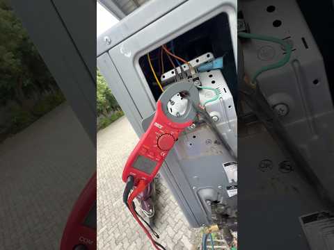 Split Ac gas charge || Ac outdoor AMP test || #raj_tech #ytshorts #airconditioner #amp