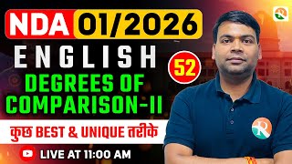 Degree of Comparison- 02 | NDA English Classes 2026 | English Classes for NDA 2026  | NDA