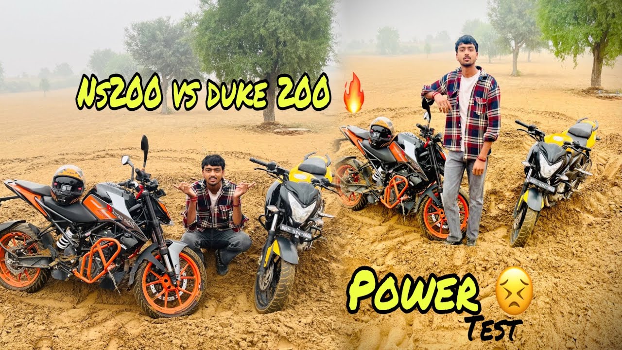 Ns 200 vs duke 200 off roading power test 😳😱