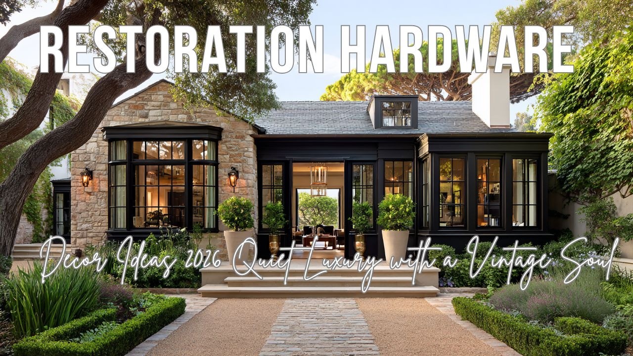 Decor Ideas 2026 x Restoration Hardware – Quiet Luxury with a Vintage Soul