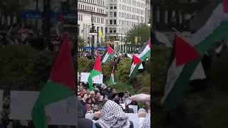 شوارع شيكاغو  تنتفض في وجه بايدن وتدعم فلسطين فلسطينغزةطوفان_الأقصى