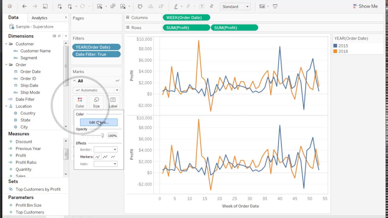 Tableau Comparison Charts