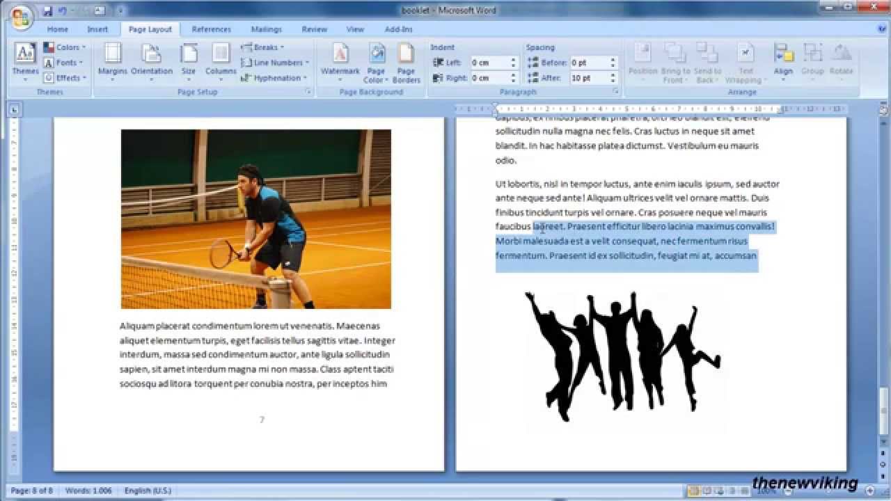 transform your document into a booklet in word 21 Inside Booklet Template Microsoft Word 2007