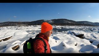 Winter hiking along the Susquehanna River