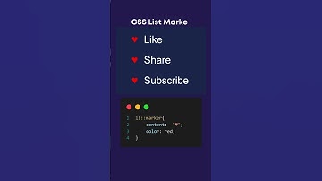 CSS List Marker Property | HTML CSS #css #html #tutorials