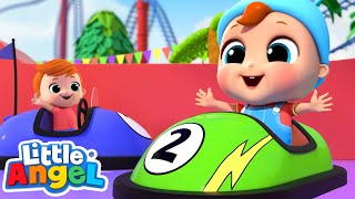 Racing Bumper Cars At The Theme Park With Baby John | Best Cars & Truck Videos For Kids