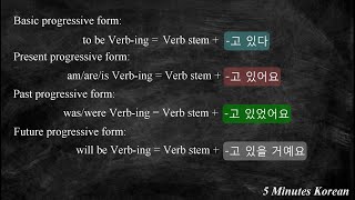 Korean Grammar Full Course- L2L10- Present Progressive Tense- 고 있다