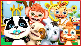  Baa Baa Black Sheep Dance  More Nursery Rhymes  Kids Songs  Baby Panda, five little babies.