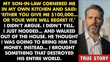 Mijn schoonzoon heeft me in het nauw gedreven in mijn eigen keuken en gezegd: "Of je geeft me $100.000... Of..."